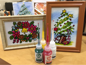 タリーズ店内ワークショップ『おもしろ絵の具【ディンプルアート】～Xmas Tree～』