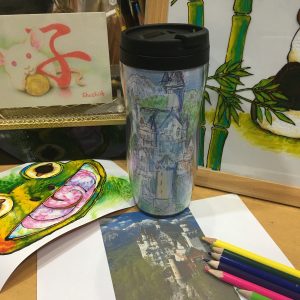 タリーズコーヒー店内ワークショップ　『～オリジナルタンブラーを描こう～』