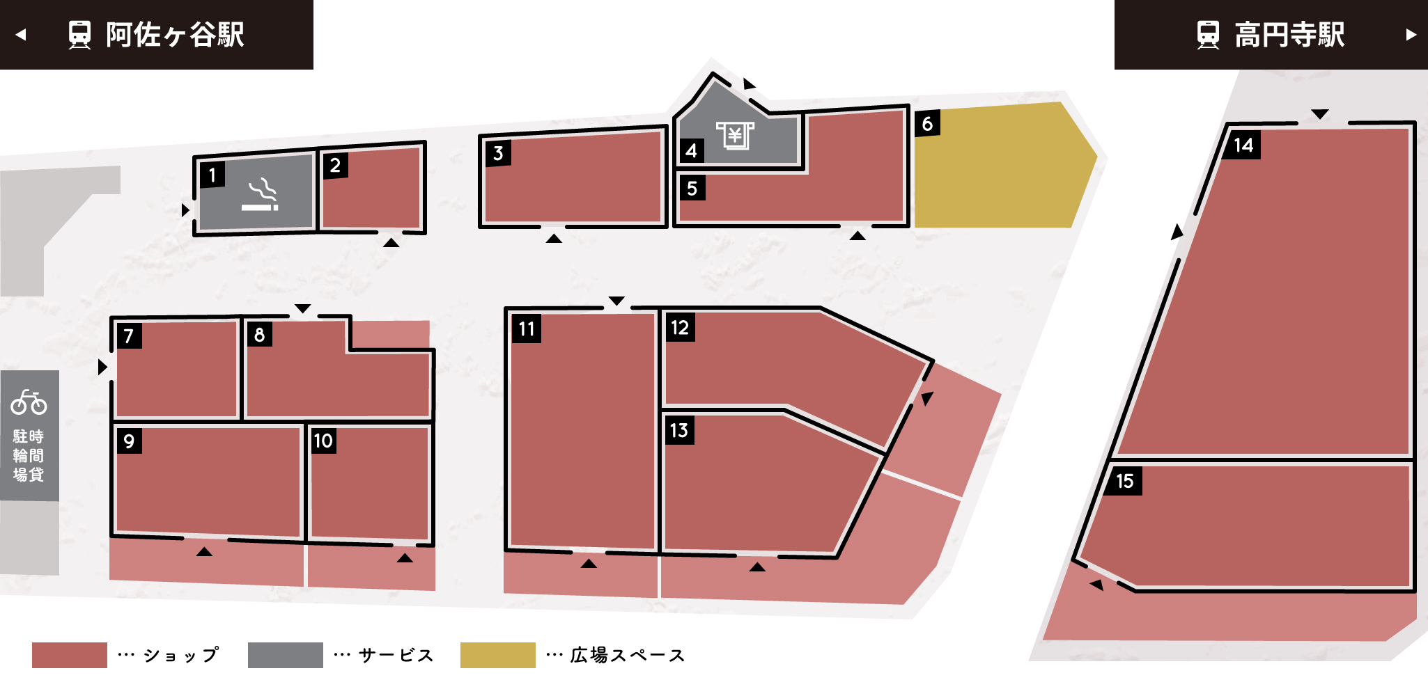 高円寺駅マシタ フロアマップ