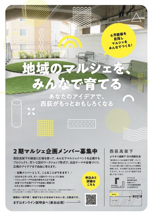 西荻高架下マルシェ企画メンバー募集（２期）